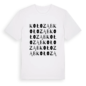 Kołoząb ordlek t-shirt – ekologisk bomull t-shirt från Pinshirt