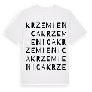 Krzemienica ordlek t-shirt – ekologisk bomull t-shirt från Pinshirt