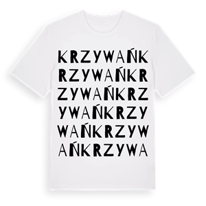 Krzywań ordlek t-shirt – ekologisk bomull t-shirt från Pinshirt