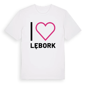 Jag älskar Lębork t-shirt stort tryck – ekologisk bomull t-shirt från Pinshirt