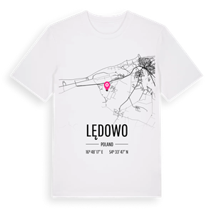 Lędowo karta t-shirt – ekologisk bomull t-shirt från Pinshirt