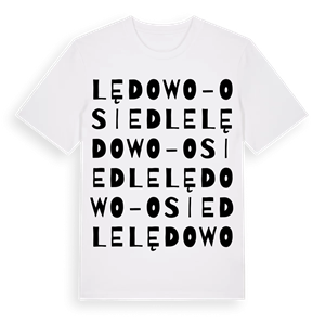 Lędowo-Osiedle ordlek t-shirt – ekologisk bomull t-shirt från Pinshirt