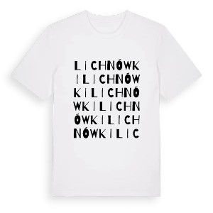 Lichnówki ordlek t-shirt – ekologisk bomull t-shirt från Pinshirt