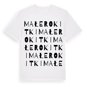 Małe Rokitki ordlek t-shirt – ekologisk bomull t-shirt från Pinshirt