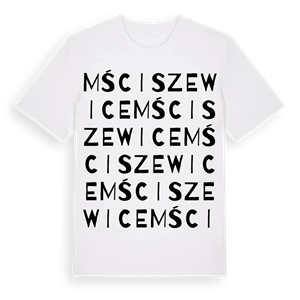 Mściszewice ordlek t-shirt – ekologisk bomull t-shirt från Pinshirt