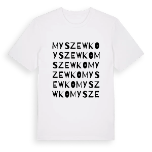 Myszewko ordlek t-shirt – ekologisk bomull t-shirt från Pinshirt
