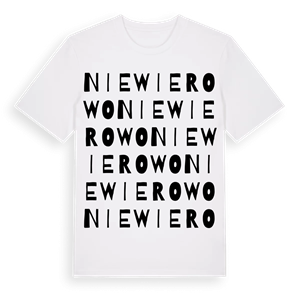 Niewierowo ordlek t-shirt – ekologisk bomull t-shirt från Pinshirt