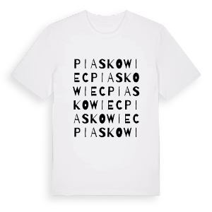 Piaskowiec ordlek t-shirt – ekologisk bomull t-shirt från Pinshirt