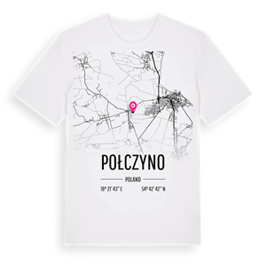 Połczyno karta t-shirt – ekologisk bomull t-shirt från Pinshirt