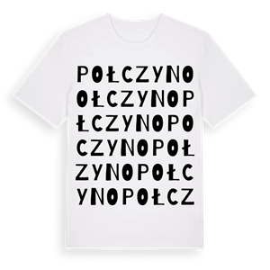 Połczyno ordlek t-shirt – ekologisk bomull t-shirt från Pinshirt