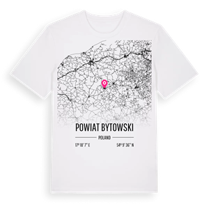 powiat bytowski karta t-shirt – ekologisk bomull t-shirt från Pinshirt