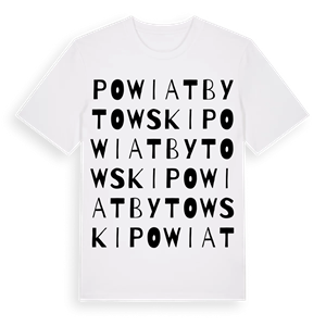 powiat bytowski ordlek t-shirt – ekologisk bomull t-shirt från Pinshirt