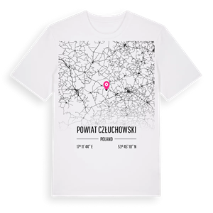 powiat człuchowski karta t-shirt – ekologisk bomull t-shirt från Pinshirt