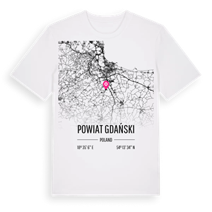 powiat gdański karta t-shirt – ekologisk bomull t-shirt från Pinshirt