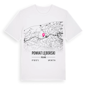 powiat lęborski karta t-shirt – ekologisk bomull t-shirt från Pinshirt