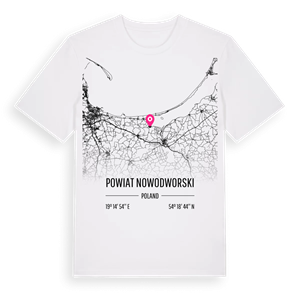 powiat nowodworski karta t-shirt – ekologisk bomull t-shirt från Pinshirt