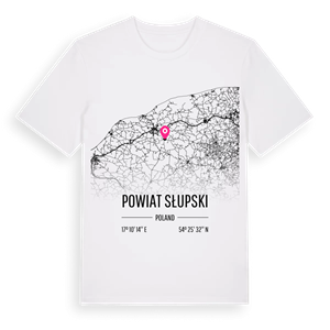 powiat słupski karta t-shirt – ekologisk bomull t-shirt från Pinshirt