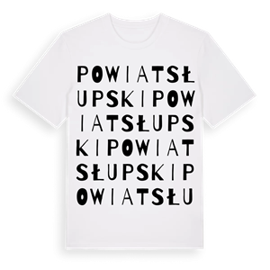 powiat słupski ordlek t-shirt – ekologisk bomull t-shirt från Pinshirt