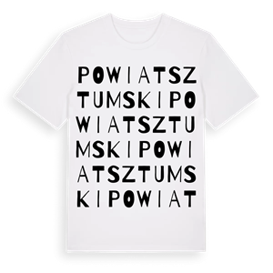 powiat sztumski ordlek t-shirt – ekologisk bomull t-shirt från Pinshirt