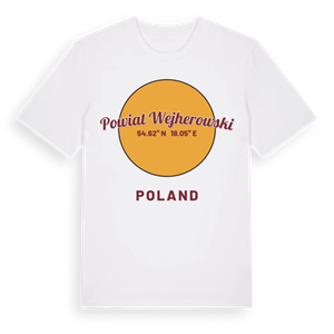 powiat wejherowski cirkel t-shirt – ekologisk bomull t-shirt från Pinshirt