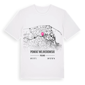 powiat wejherowski karta t-shirt – ekologisk bomull t-shirt från Pinshirt