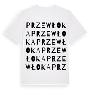 Przewłoka ordlek t-shirt – ekologisk bomull t-shirt från Pinshirt
