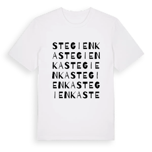 Stegienka ordlek t-shirt – ekologisk bomull t-shirt från Pinshirt