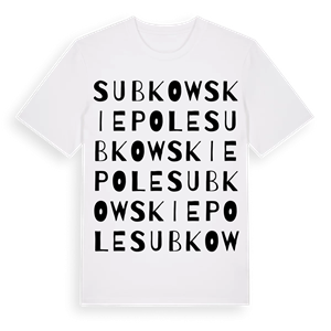 Subkowskie Pole ordlek t-shirt – ekologisk bomull t-shirt från Pinshirt