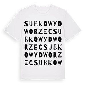 Subkowy Dworzec ordlek t-shirt – ekologisk bomull t-shirt från Pinshirt