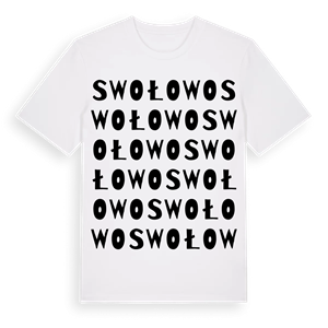 Swołowo ordlek t-shirt – ekologisk bomull t-shirt från Pinshirt