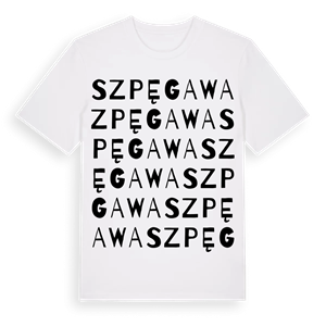 Szpęgawa ordlek t-shirt – ekologisk bomull t-shirt från Pinshirt