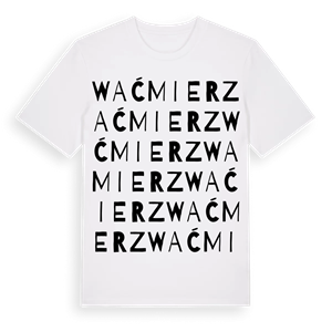 Waćmierz ordlek t-shirt – ekologisk bomull t-shirt från Pinshirt