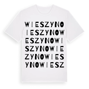 Wieszyno ordlek t-shirt – ekologisk bomull t-shirt från Pinshirt