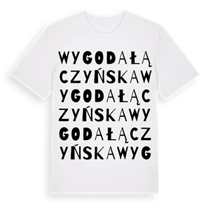 Wygoda Łączyńska ordlek t-shirt – ekologisk bomull t-shirt från Pinshirt