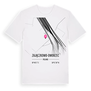 Zajączkowo-Dworzec karta t-shirt – ekologisk bomull t-shirt från Pinshirt