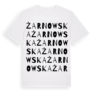 Żarnowska ordlek t-shirt – ekologisk bomull t-shirt från Pinshirt