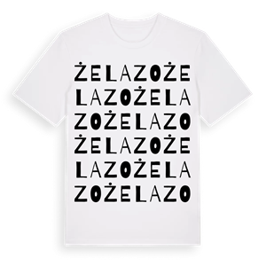 Żelazo ordlek t-shirt – ekologisk bomull t-shirt från Pinshirt