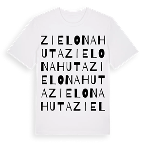 Zielona Huta ordlek t-shirt – ekologisk bomull t-shirt från Pinshirt