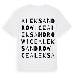 Aleksandrowice ordlek t-shirt – ekologisk bomull t-shirt från Pinshirt