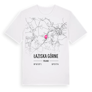 Łaziska Górne karta t-shirt – ekologisk bomull t-shirt från Pinshirt