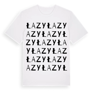 Łazy ordlek t-shirt – ekologisk bomull t-shirt från Pinshirt