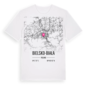Bielsko-Biała karta t-shirt – ekologisk bomull t-shirt från Pinshirt