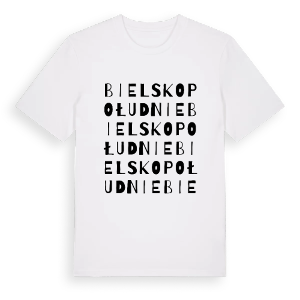 Bielsko Południe ordlek t-shirt – ekologisk bomull t-shirt från Pinshirt