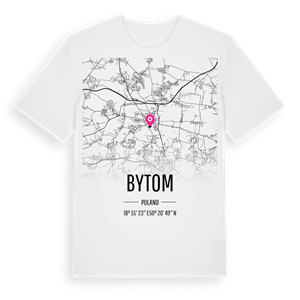 Bytom karta t-shirt – ekologisk bomull t-shirt från Pinshirt