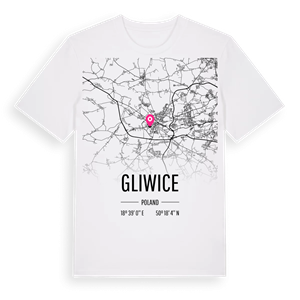 Gliwice karta t-shirt – ekologisk bomull t-shirt från Pinshirt