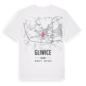 Gliwice karta t-shirt – ekologisk bomull t-shirt från Pinshirt