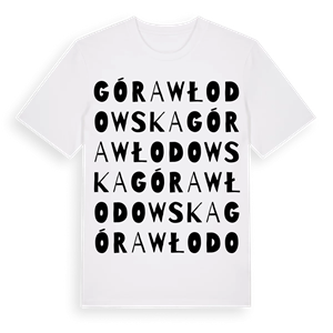 Góra Włodowska ordlek t-shirt – ekologisk bomull t-shirt från Pinshirt