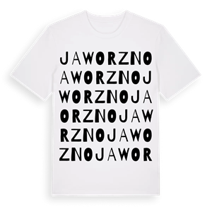 Jaworzno ordlek t-shirt – ekologisk bomull t-shirt från Pinshirt