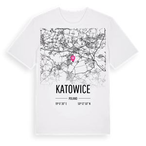Katowice karta t-shirt – ekologisk bomull t-shirt från Pinshirt