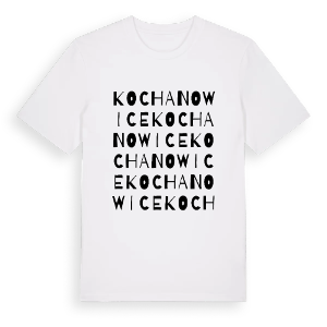 Kochanowice ordlek t-shirt – ekologisk bomull t-shirt från Pinshirt